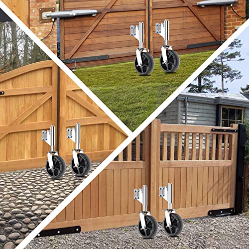 Spring Loaded Gate Casters 8” Heavy Duty Gate Caster Wheels with Hardware Load Capacity 800 Lbs - style: 8 Inch