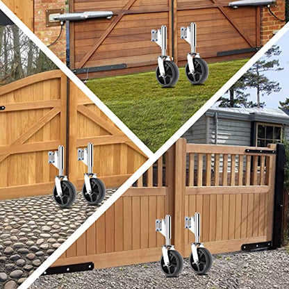 Spring Loaded Gate Casters 8” Heavy Duty Gate Caster Wheels with Hardware Load Capacity 800 Lbs - style: 8 Inch