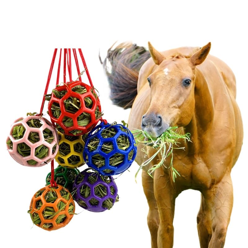 Farm Stall Hanging Feeder Toy Ball for Horses, Goats, Sheep – Durable TPR Feeding Ball, Hay Feeder for Animal Enrichment, Stretch-Resistant Design (Yellow) - color: Yellow