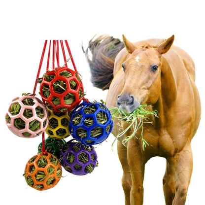 Farm Stall Hanging Feeder Toy Ball for Horses, Goats, Sheep – Durable TPR Feeding Ball, Hay Feeder for Animal Enrichment, Stretch-Resistant Design (Green) - color: green