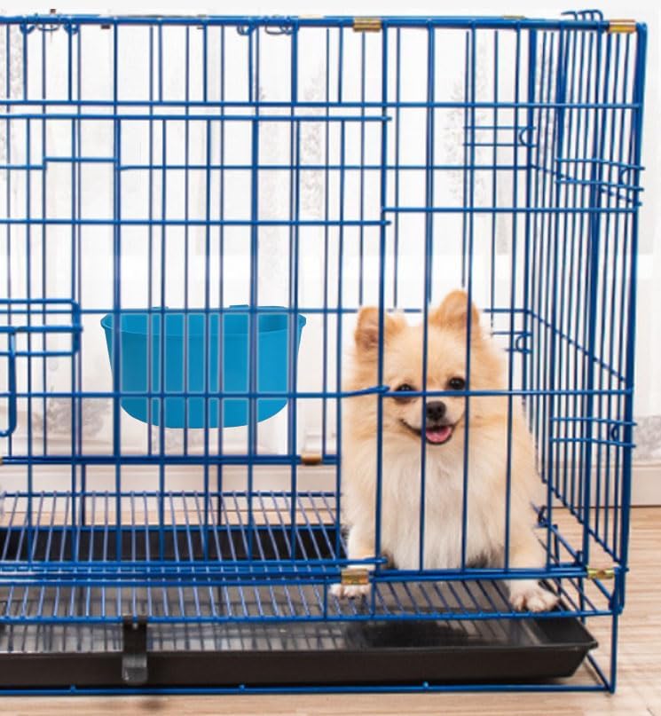 20 Pack Cage Cups Feeder Waterer Food Bowl 25 OZ Water Dispenser Hanging Seed Dish Drinking Coop Cup Treats Container for Chicken Bird Rabbit Bunny Parakeet Pigeon Small Animal Poultry Cat - size: Blue 25 OZ Pack of 20