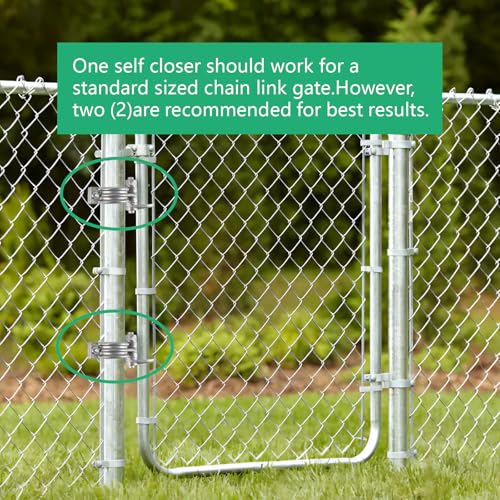 2-3/8" (2-1/2") x 1-3/8" Durable Chain Link Spring Loaded Gate Closer. Fence Lock gate Closer Outdoor (2-3/8" (2-1/2") x 1-3/8") - Please Carefully Review The Installation. - size: 2-3/8" (2-1/2") x 1-3/8"