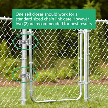 2-3/8" (2-1/2") x 1-3/8" Durable Chain Link Spring Loaded Gate Closer. Fence Lock gate Closer Outdoor (2-3/8" (2-1/2") x 1-3/8") - Please Carefully Review The Installation. - size: 2-3/8" (2-1/2") x 1-3/8"