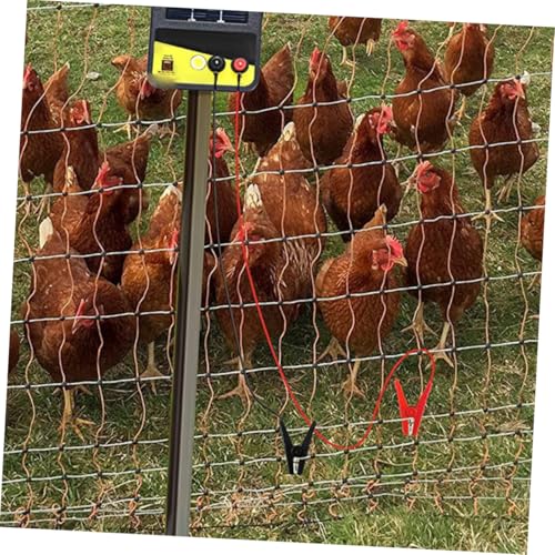 Outanaya 2Pcs Electric Fence Jump Cable with Crocodile Clip Durable Fencing System Wire for Livestock Connection Easy to Install Electric Fence for Farm and Garden Use