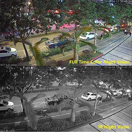 Real HD 5MP Full Color Night Vision Dome TVI CCTV Security Camera with Visible White LED Lights, 65ft Night Vision, 2.8mm Wide Viewing Angle, Outdoor, Full Metal, ONLY Compatible with 5MP and 8MP DVR