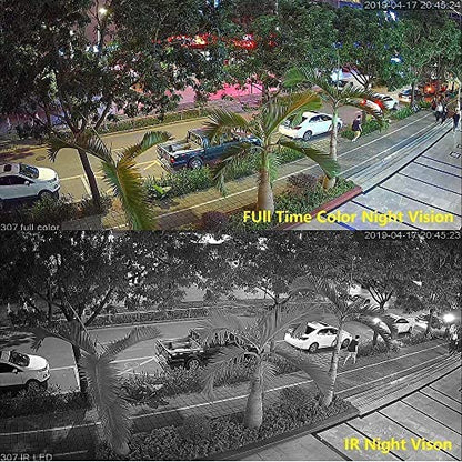 Real HD 5MP Full Color Night Vision Dome TVI CCTV Security Camera with Visible White LED Lights, 65ft Night Vision, 2.8mm Wide Viewing Angle, Outdoor, Full Metal, ONLY Compatible with 5MP and 8MP DVR