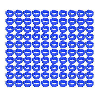 Omabeta Pigeons Leg Rings, Durable Plastic Construction Lightweight Easy to Install and Clean, Pigeons Leg Rings, for Pigeon Identification, Dark Blue, 8mm, 100 Pieces - color: Dark Blue