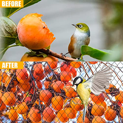 Chicken Netting - 50x 100ft Garden Netting with 1" Square Mesh as Poultry Netting for Chicken Coop Roof, Anti-Hawks and Birds Away and Protect Chicks from Raccoons, Fox and More Wild Animals - size: 50'×100'-1''