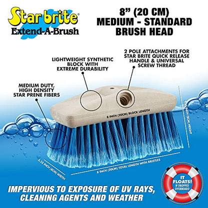 Star brite Medium Wash Brush (Blue), 8-Inch (Pack of 6) - color: Blue, size: Standard 8" Brush (Pack of 6)
