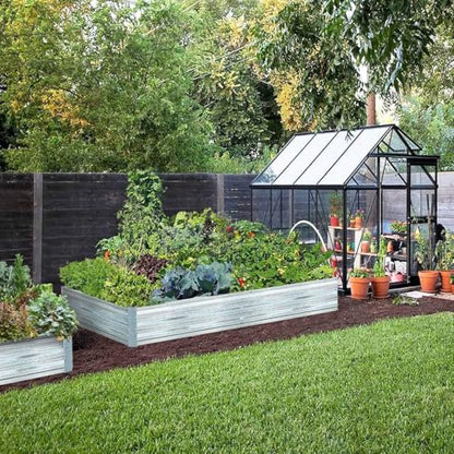Galvanized Raised Garden Beds 2-Pack (8x4x1ft Each) – Flat Panel Design with 4 Support Bars, Heavy-Duty Metal Planter Box for Vegetables, Herbs, Flowers, Budget-Friendly Steel Garden Kit - size: 8x4x1ft (2 pack)