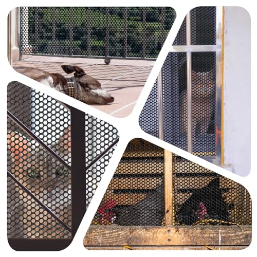 Plastic Wire Mesh Fence 16IN x 10FT, Black Plastic Net, Suitable for Poultry, Dogs, Rabbits, Snakes, Garden Barrier, Balcony Pet Fence, Chicken Fence - color: Black, size: 16IN x 10FT