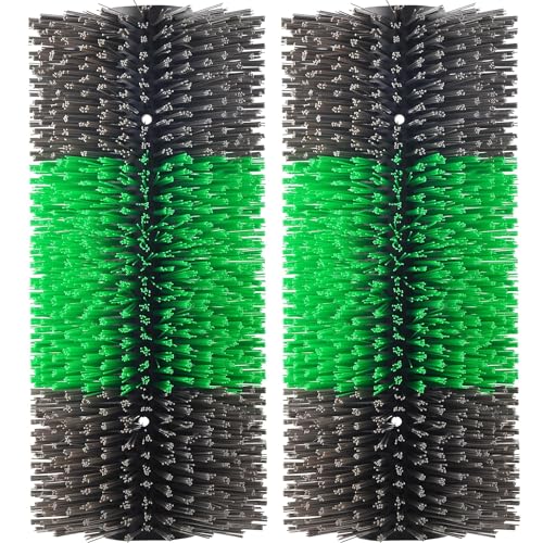 Livestock Scratch Brushes, 2PCS, Horse Scratcher Full Massage Brush Kit, Relieves Back Itching for Livestock, Horses, Cattle, Sheep, Pigs, Green - color: Green, size: 2-Pack