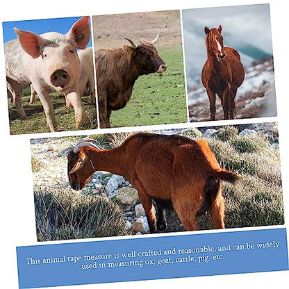 Cattle and Pig Weight Measuring Tape Animal Bust Measurement Tool Portable Livestock Weight Tape for Farm Use Sturdy and Flexible Design Style