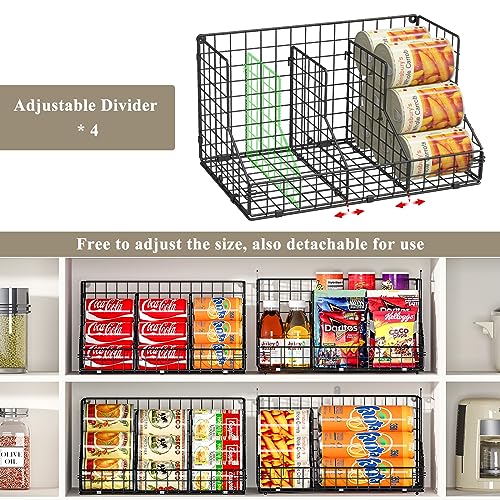 X-cosrack Egg Holder Countertop, 3 Tier Egg Rack with Labels Dividers to Separate Eggs, Stackable Wire Baskets for Fresh Egg, XXL Egg Dispenser for Countertop/Wall-Mounted (Patent Pending) - color: Black