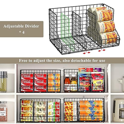 X-cosrack Egg Holder Countertop, 3 Tier Egg Rack with Labels Dividers to Separate Eggs, Stackable Wire Baskets for Fresh Egg, XXL Egg Dispenser for Countertop/Wall-Mounted (Patent Pending) - color: Black