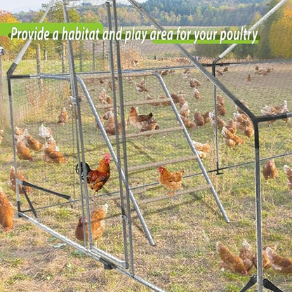 Chicken Perch for Coop, Chicken Swings for Coops, Easy to Installation&Clean, Poultry Coop Roosting Perch, Large Metal Perch (53.9' L X 41.3' W X 44.9' H)