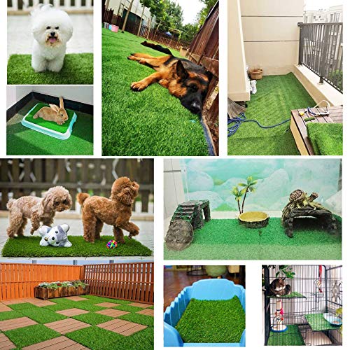 PINVNBY Washable Chicken Nesting Box Pads 6 Pcs Reusable Hens Nest Bedding Artificial Grass Rug Carpet Fake Synthetic Turf Mat for Chickens Coop Garden Lawn Indoor Outdoor(12 x 12 x 0.78 Inches) - size: 【Green|6 PCS】