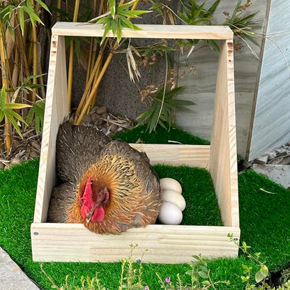 6 Pack Chicken Nesting Pads-12×12", Artificial Thicken Washable Grass Nesting Box Liners Pads Reusable Laying Eggs Bedding for Chickens Coop Pet Indoor Outdoor