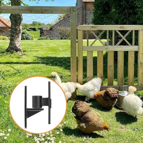 Wall Mount Gate Hinges, 2 Pairs Heavy Duty Fence Gate Hinges 5/8'' Pin Fence Post Hinge Set for Wooden or Concrete Fence Gate (Black, Screws Included) - color: Black-2 Pairs