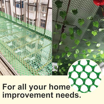 Plastic Wire Mesh Fence 16in x 20Ft Plastic Chicken Wire Mesh for Poultry, Dogs, Rabbit, Snake Barrier & Gardening Versatile Plastic Fencing (16in x 20Ft, Green) - color: Green, size: 16in x 20Ft