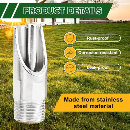 MAOPINER 20PCS Stainless Steel Pig Nipple Waterer, Automatic Pig Drinking Nipples, 1/2" NPT Water Valve for Piglets, Small Animals & Farm Livestock, Durable Farm Water Dispenser (20)