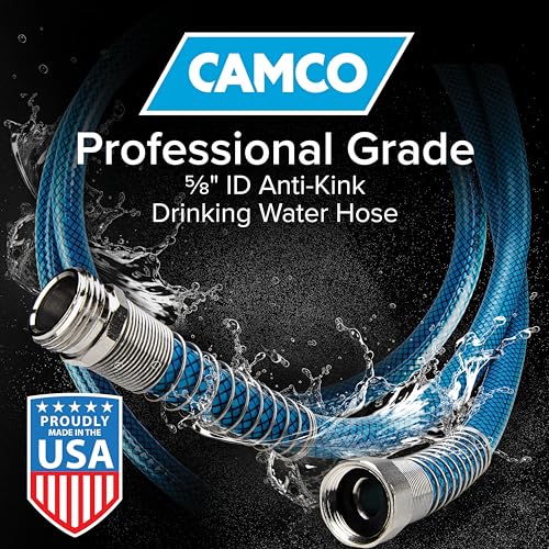 Camco TastePURE Drinking Water Hose, 35-Foot, 5/8-Inch Diameter | Heavy-Duty No-Kink Design | NSF Drinking Water Safe | For Camper/RV | Pack of 3 - size: 35-Foot (Pack of 3)
