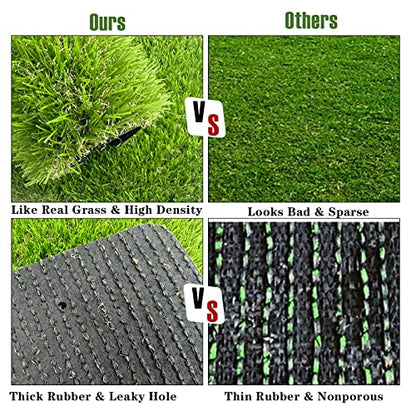 6 Pack Washable Chicken Nesting Box Pads for Laying Eggs, Artificial Grass Nesting Pads for Chicken Coop, Nesting Box Liners Bedding for Hen Lawn Indoor Outdoor - 12"x12"1.2"
