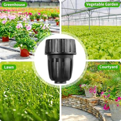 JAYEE Drip Irrigation Tubing Faucet Adapters, 8 Pcs Irrigation Hose Adapter for 3/4" to 1/2" Vinyl Tubing, 3/4 Inch Faucet Connector Adapter Drip Line Parts for Garden Sprinkler Lawn Systems - color: 8P Faucet Adapter