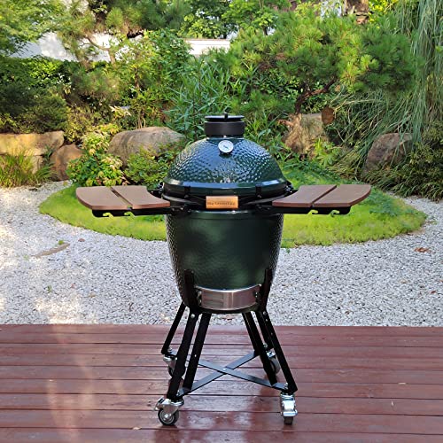 Side Shelves Big Green Egg Accessories, Composite 2 Slat Egg Mates for Medium Big Green Egg with Folding Side Shelves Replacement Parts Grill & Smoker Accessories - size: M2 Side Shelves