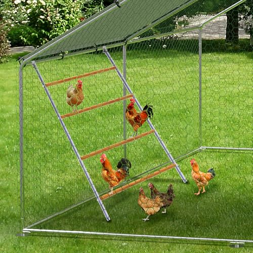 100x140 cm Heavy Duty Wooden Chicken Roosting Bar & Ladder – Weatherproof, Durable Coop Perch & Swing for Hens, Chicks & Backyard Poultry – Easy Install & Clean – Basic Poultry House Accessory - size: 55"L x 40"W