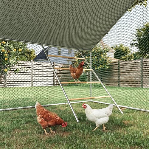 Chicken Perch for Coops Chicken Roosting Perch/Ladder for Hens Chick | 42''x 54.5'' for 10-12 Chick Outdoor Indoor Use Chick Coop Accessories for Backyard Poultry Habitat Supplies - color: Silver, size: 55.0"L x 40.5"W x 1.0"H