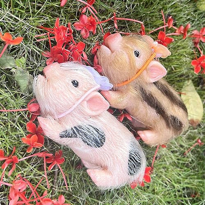 OtardDolls Lifelike Reborn Pig Dolls, 5 Inch Soft Realistic Newborn Cute Pig Dolls with Toy Accessories for Birthday, Christmas