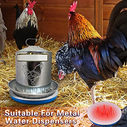 Heated Chicken Waterer Poultry Water Heater Warmer Base Heated 110v Chicken Water Heater Electric for Winter Deicer Poultry Founts Coop Accessories with 59 Inch Cord(Small, 32W) - size: Small, 32W