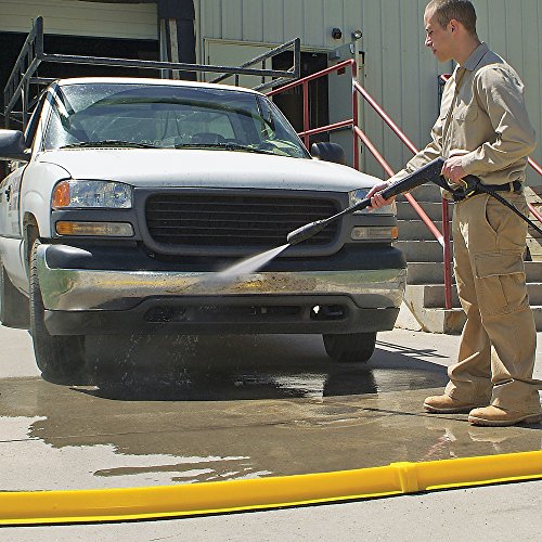 PIG Spill Barrier Dike - 5'L x 3.5"W x 3"H Sections - 2 Pack - Yellow - PLR267-YW - color: Yellow
