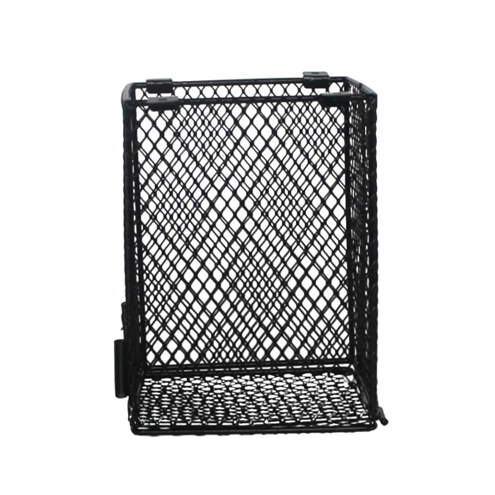 Square Shape Scalding Lampshade for Reptiles Poultry Sturdy Iron Material Easy Install Protects Lights