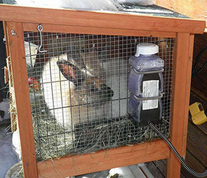 Farm Innovators Model HRB-20 Heated Water Bottle for Rabbits, 32-Ounce, 20-Watt, 4.2 x 4.2 x 11.5 inches, 1 Pound - size: 4.2 x 4.2 x 11.5 inches ; 1 pounds