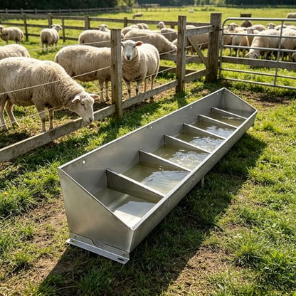 Thickened Large Capacity Goat Feeder, Multi-Compartment Livestock Water Trough for Hog, Cattles, Deers, Floor & Wall Mounted Hay Feeder(L200cm/78.7"(7 Slots)) - size: L200cm/78.7"(7 Slots)