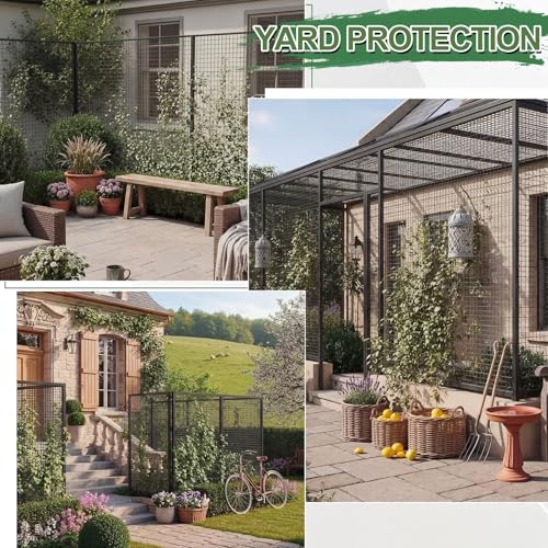 Tatuo Hardware Cloth 1/2 Inch 24 in x 200 ft Hot Dip Galvanized After Welded Cage Mesh Rolls 21 Gauge Metal Chicken Wire Roll Wire Fencing Poultry Netting for Raised Garden Rodent Animals(Black) - color: Black, size: 24 in X 200ft