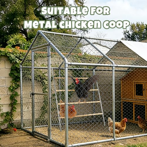Chicken Roosting Bar for Coop, 57" L x 40" W 4-Tier Square Wood | Galvanized Rustproof Frame, Waterproof Finish, Easy Assembly, Backyard Flock