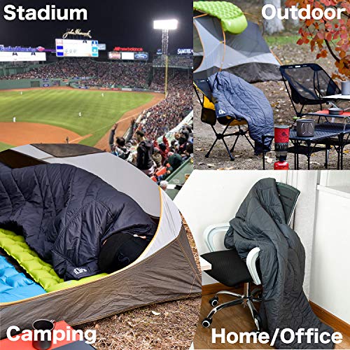 iClimb 3M Thinsulate Insulation Warm Camping Blanket Ultralight Compact - color: Black, size: 72.8” × 55”, 1 lb