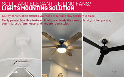 FB900-1 Cathedral Ceiling Fan Angle Mount Box, Mounting Bracket Kit, Fits Angles of 80 or Up, White, 1 Pack