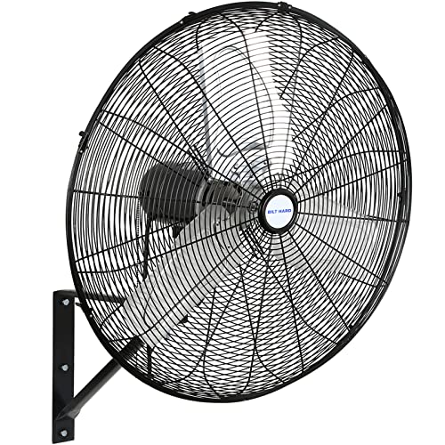 BILT HARD 6500 CFM 24in. High Velocity Industrial Wall Mounted Fan, 3-Speed Oscillating Heavy Duty Air Circulator for Commercial Use, Garage, Warehouse, Factory and Jobsite - UL Listed - size: 24 in.