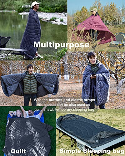 iClimb 3M Thinsulate Insulation Warm Camping Blanket Ultralight Compact - color: Green, size: 72.8” × 55”, 1 lb