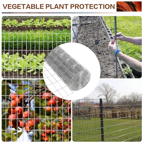 Tongmo 2 ft x 100 ft Galvanized Welded Wire Fence, 16GA Garden Chicken Wire Fence Roll, Mesh Size 2" x 4"Hardware Cloth, Ideal for Yard Protection and Poultry Netting - color: Galvanized, size: 2ft*100ft