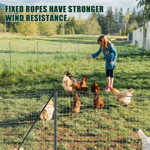 SUNYRISY Garden Mesh Fence Temporary Safety Fencing, 40in x 164ft Garden Fence Animal Barrier with Steel Stakes, Fencing Netting for Construction Backyard Chickens Dog Poultry Deer - size: 40in x 164ft