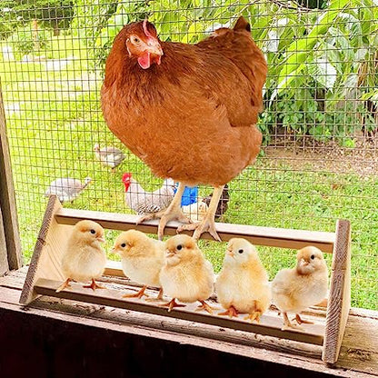 POPETPOP Chicken Perch - Wooden Chicken Roosting Bar Bird Perch Coop Accessories Chick Stand Trainning Toy Coop Toys for Hens Chicks Birds