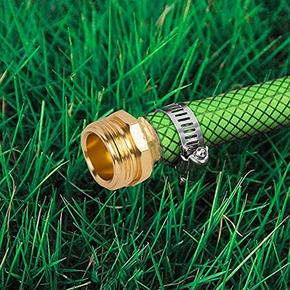 Hourleey Garden Hose Repair 1/2 Inch, Aluminum Mender Hose Connector Fitting with Clamp, Fit 1/2" Male & Female Hose Connector, 3 Sets - size: 1/2" - 3 Set