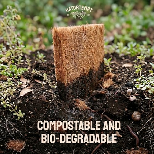 Hatortempt 10-Pack Chicken Nesting Box Pads for Laying Hens, 13"x13" | Ammonia Absorbing Coconut Coir - Helps Control Surface Odors - Tear-Resistant - Soft & Protective - Compostable - Trimmable
