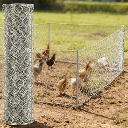 Wire Mesh Roll for Poultry Cages 36IN x50FT- Heavy Duty Fencing Net for Farm Garden Animal Plant Protection, Chicken Wire Fence, Easy to Install Fencing for Rabbits, Birds, Vegetables (Hexagon) - color: Hexagon