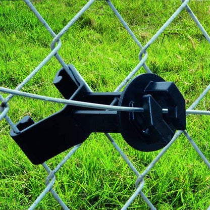 25PCS Electric Fence Insulators for Chain Link Fencing, Extended Insulators, Black - color: Black